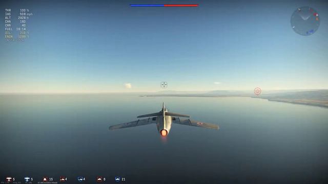 WarThunder - MiG-15 - maneuver kill смотреть онлайн
