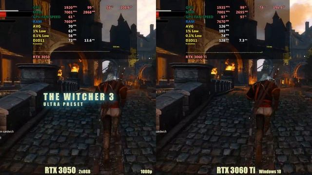 Rtx 3050 vs rtx 3060 ti 1080p gaming смотреть онлайн