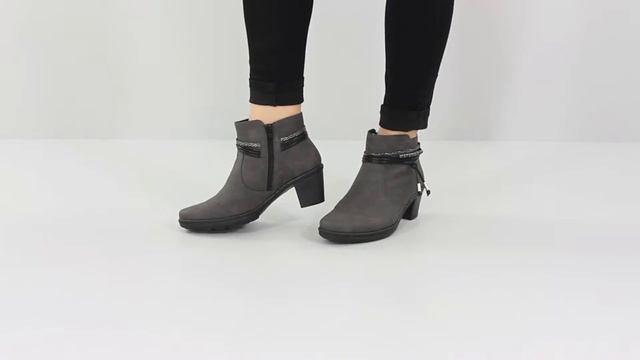 Rieker 54953 - Heeled Ankle Boot - Grey смотреть онлайн