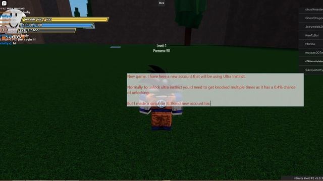 Son Goku: The Finale Roblox Exploiting: Ultra Instinct script смотреть онлайн