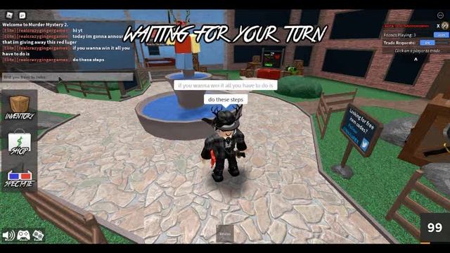 Red Luger Giveaway Mm2!! (Roblox) смотреть онлайн