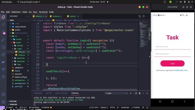 React Native + Firebase: Autenticação passo a passo смотреть онлайн