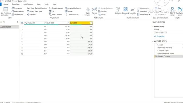 Transpose,pivot,unpivot in power query #beginners #bengali #powerbi смотреть онлайн