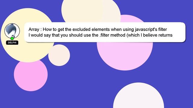 Array : How to get the excluded elements when using javascript's filter смотреть онлайн
