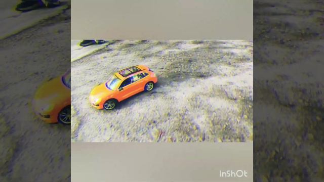 Оранжевый Porsche по лужам и льду. Машинки. Машинки по грязи смотреть онлайн