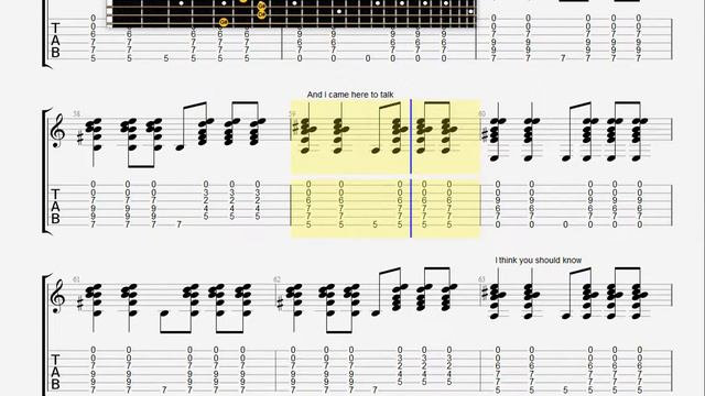 Coldplay Green Eyes GUITAR TAB смотреть онлайн