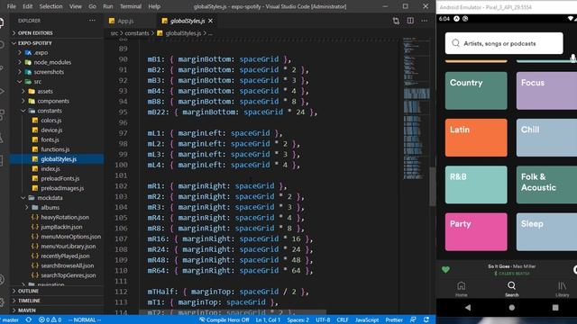Spotify UI vs Expo React Native Code Review | Beautiful UI by Calebnance + Source Code смотреть онлайн