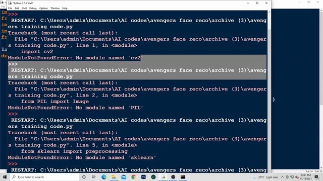 how to solve error in facial recognition Algorithm in python | தமிழில் | in Tamil смотреть онлайн