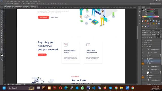 How to Convert PSD Template to HTML with Bootstrap | Class 14 смотреть онлайн
