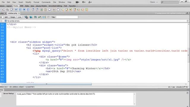 Php İle Web site Yapımı -Sidebar Menülerinin Oluşturulması| Ders - 16 смотреть онлайн