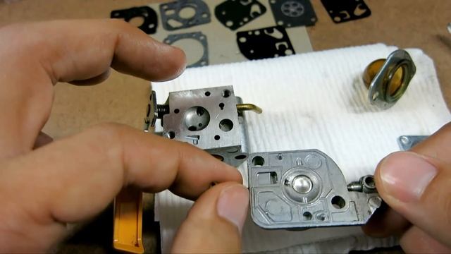 Homelite weed eater gas trimmer will not run - how to rebuild weedeater carburetor - clean Zama car смотреть онлайн