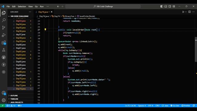 Day 74 of 100 Days of Code : Scaling New Heights - Level Order Traversal and Tree Height смотреть онлайн