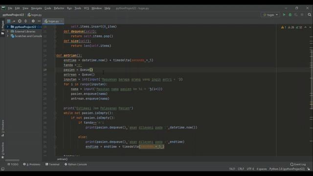 kelompok 9 struktur data pemrograman queue di python. смотреть онлайн