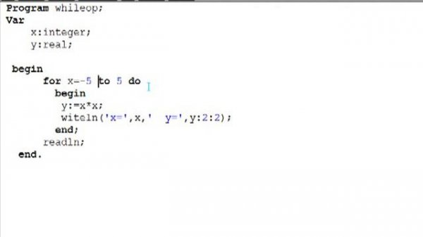 цикл for pascal