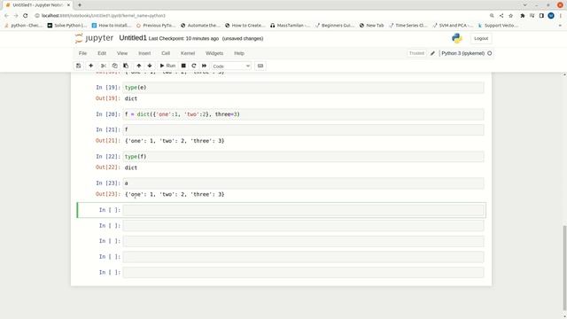 Python Dictionary basic operations смотреть онлайн
