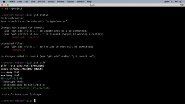 2. Крэш-курс по Git и Github – Внесение изменений в проект, push