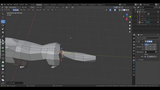 wolf low poly / blender смотреть онлайн