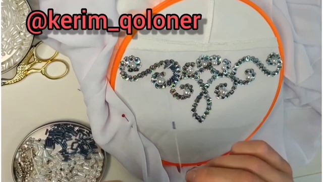 Кестелі сәнді келінге орамал. Тюрбан. Вышивкамен моншақталған орамал тігу. Оңай кестелеу әдісі смотреть онлайн