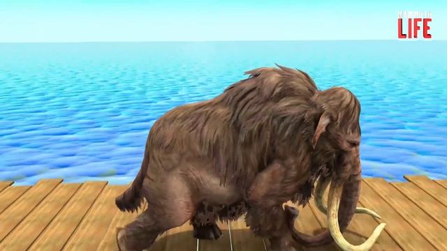 Giant T-rex’s chasing Elephant turn into zombie Temple run pc style | Mammoth life #68 смотреть онлайн