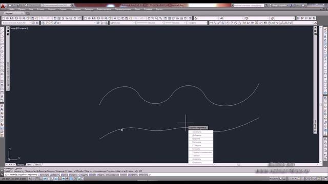 Редактирование полилинии в Автокад (AutoCAD) часть 1 смотреть онлайн