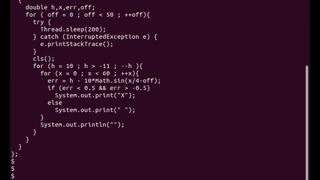 Java Program to show Scrolling Text Sine Wave. смотреть онлайн
