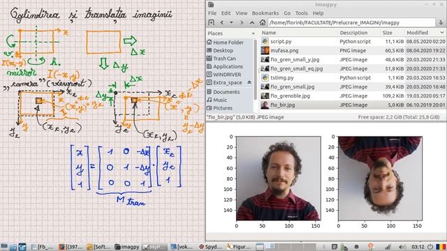 Oglindirea si translatia imaginii | Explicatie matematica si exemplu in Python смотреть онлайн