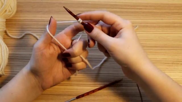 Как набирать петли на спицы - простой наборный край смотреть онлайн