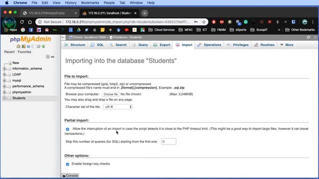 Importing a table into phpMyAdmin смотреть онлайн
