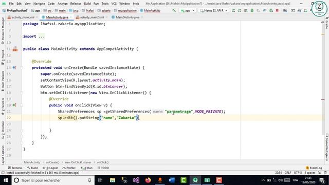 29 - SharedPreferences -Sauvegarder des éléments PART II - (android studio)- شرح смотреть онлайн
