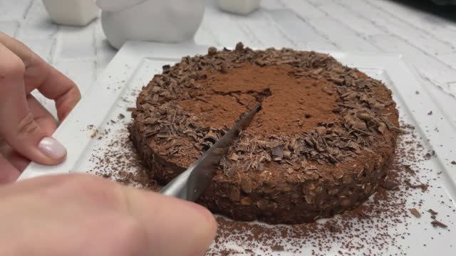 Торт из овсянки, какао и бананов | Шоколадный торт смотреть онлайн