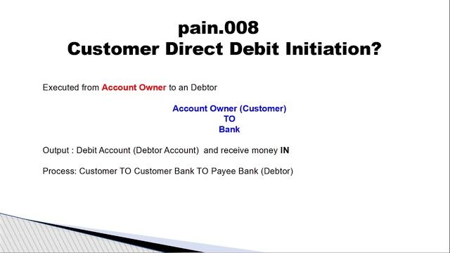 ISO 20022, PAYMENT INITIATION MESSAGE, pain 001, 002, 007, 008, 998 process explained in english смотреть онлайн
