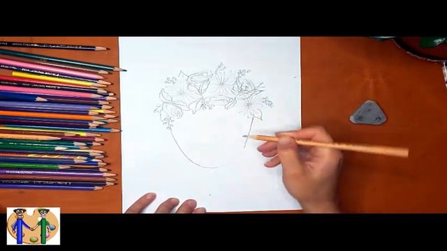 Как нарисовать венок. Онлайн-школа рисования "Малевашки" смотреть онлайн