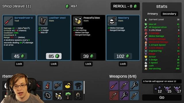 EXTREMELY OP Farmer Engineer Build In Brotato! смотреть онлайн