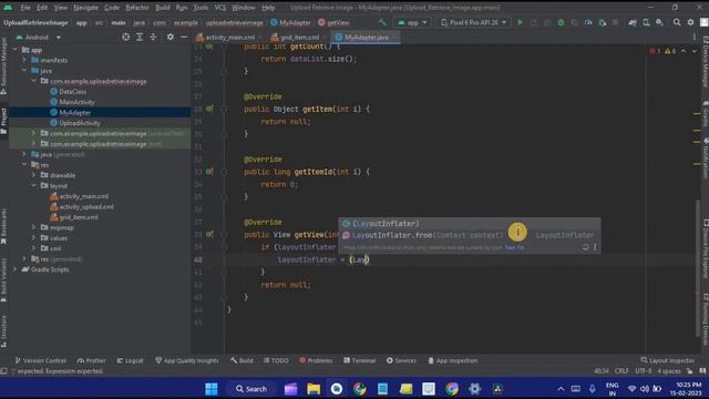 Retrieve Image from Firebase Database and Display in GridView in Android Studio using Java смотреть онлайн