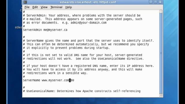 Linux Apache ServerName ServerAdmin.avi смотреть онлайн