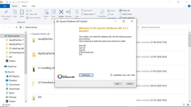 Download and Install NetBeans 11.3 IDE Installer and Zip File Step by Step смотреть онлайн