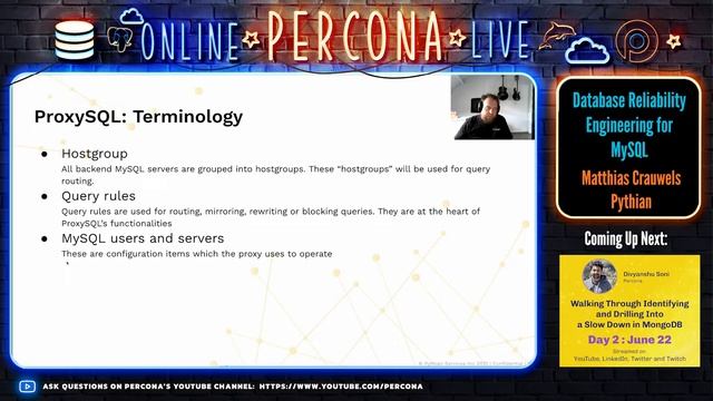 Database Reliability Engineering for MySQL - Matthias Crauwels - Pythian - Percona Community Live смотреть онлайн