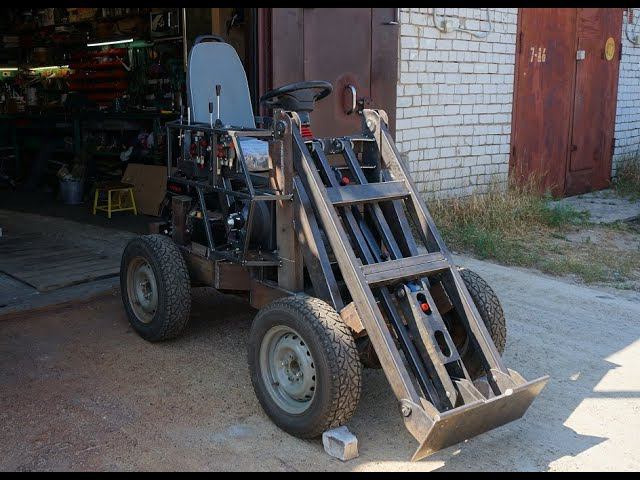 Самодельный мини погрузчик. Стрела.