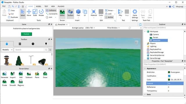 Roblox Studio: How to Change Color and Material BasePlate For Your Game._HSDA 00838 смотреть онлайн
