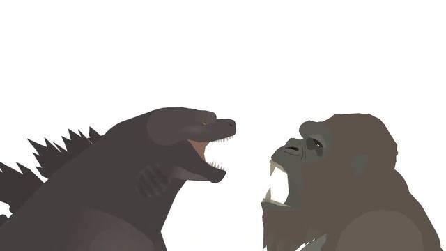 Kong and Godzilla roaring to each other preview ||Stick Nodes|| смотреть онлайн