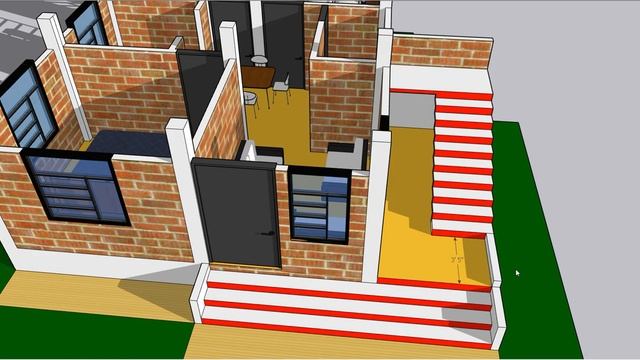 609 sqft low cost 3 bed house design II 609 sqft indian style house plan II 21 x 29 ghar ka naksha смотреть онлайн