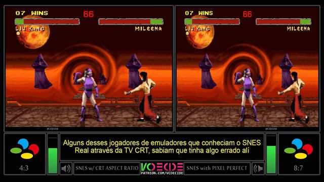 [4:3 vs 8:7] Mortal Kombat II (SNES vs SNES) Side by Side Comparison - Dual Longplay | VCDECIDE смотреть онлайн