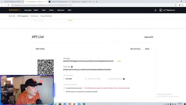CREATING an API on Binance and GDAX : Plus explanation смотреть онлайн
