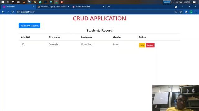 HOW TO CTREATE A CRUD APPLICATION WITH HTML,CSS,BOOTSTRAP MODAL,JQUERY,AJAX,PHP AND MYSQL (part one смотреть онлайн
