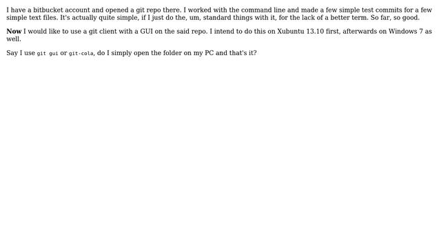 Ubuntu: How can I use a git client with a GUI on a bitbucket repo which I already worked on? смотреть онлайн