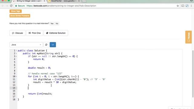 LeetCode Tutorial 8. String to Integer (atoi) смотреть онлайн