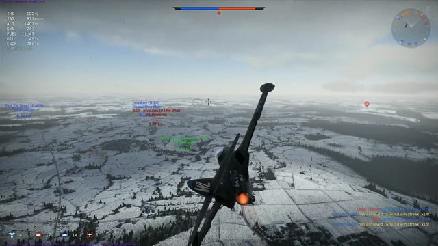 War Thunder - Realistic Battle in the F9F Panther. смотреть онлайн