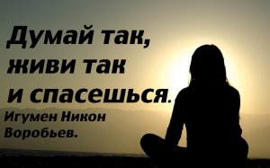 Думай так, живи так и спасешься. Игумен Никон(Воробьев).