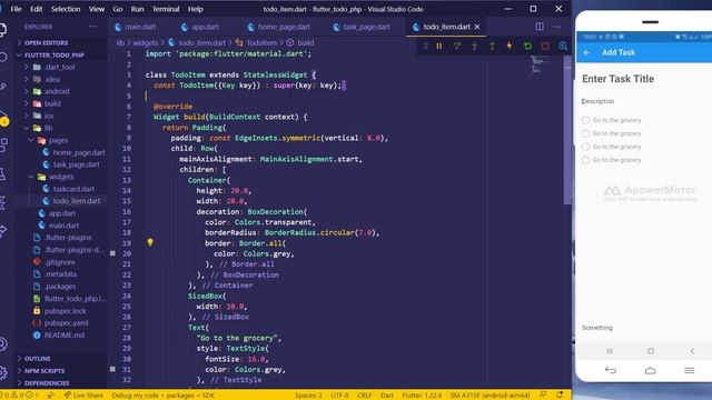4. Flutter + PHP: Todo App - Building the task page 2 смотреть онлайн