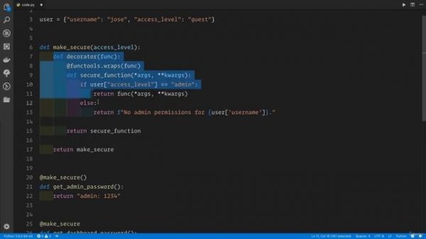 02 - A Full Python Refresher - 046 Decorators with parameters